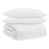 vidaXL Teki komplekt padjaga 3 tk Valge Down Feather