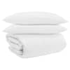 vidaXL Teki komplekt padjaga 3 tk Valge Down Feather