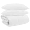 vidaXL Teki komplekt padjaga 3 tk Valge Down Feather