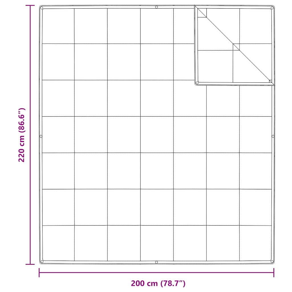Set de pilote de iarnă cu pernă 3 pcs Alb 200 x 220 cm [11]