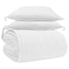vidaXL Teki komplekt padjaga 3 tk Valge Down Feather