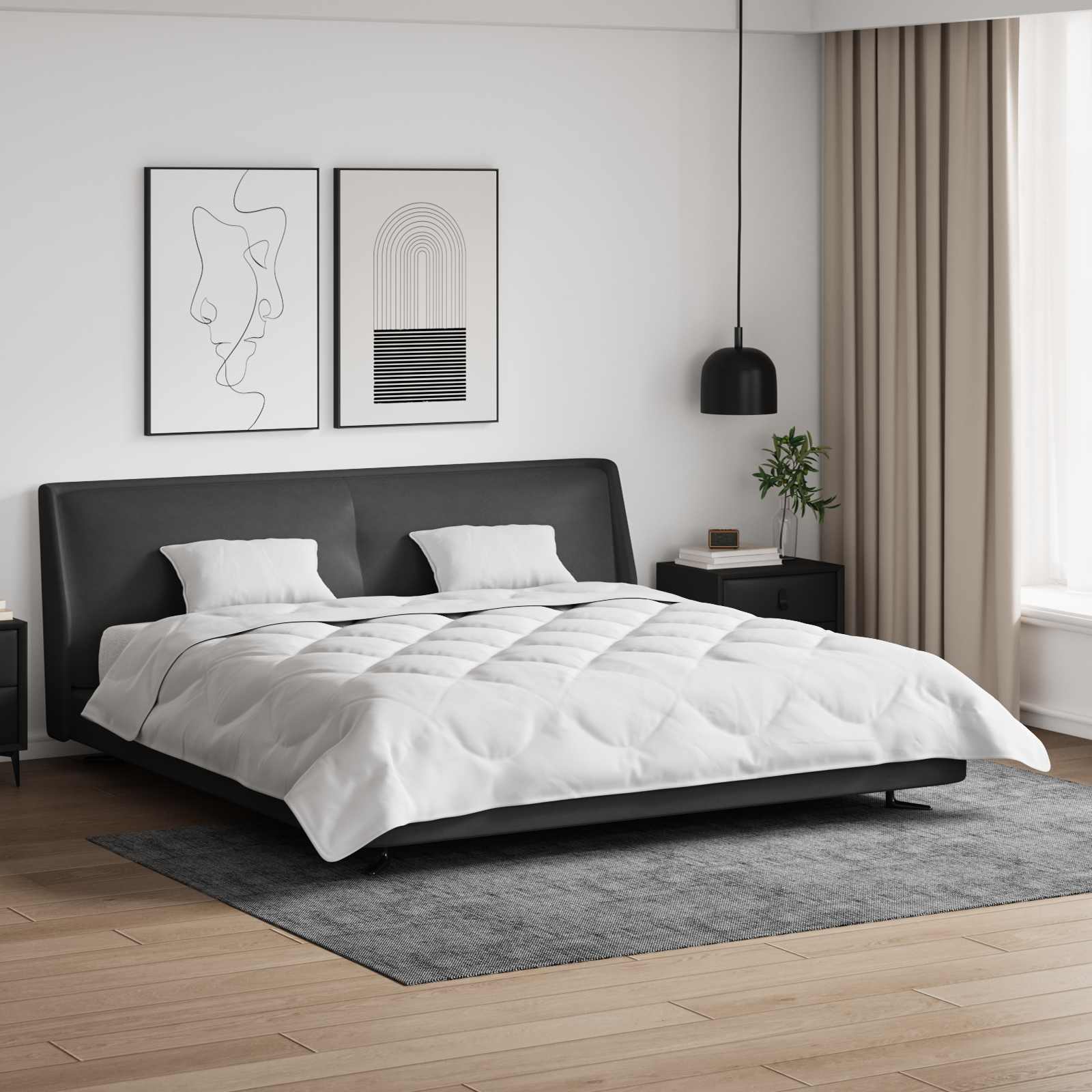 Suvised teki padjaga 3 pcs Valge Mikrofiiber