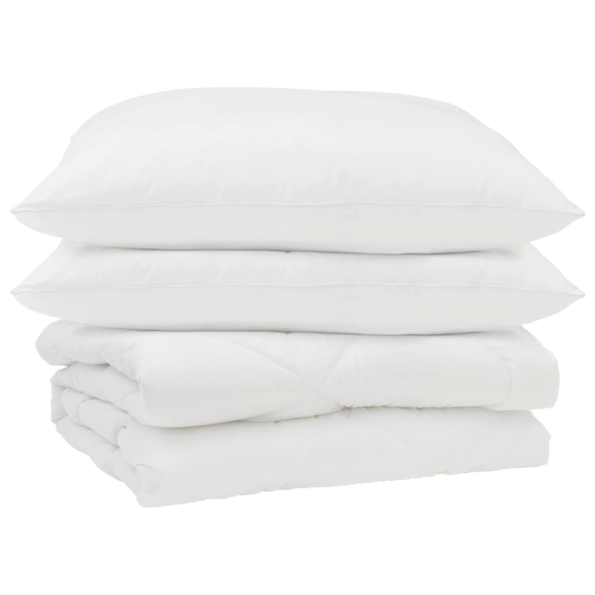 Sommer dyne med pude 3 stk. Hvid Mikrofiber - Billede 2