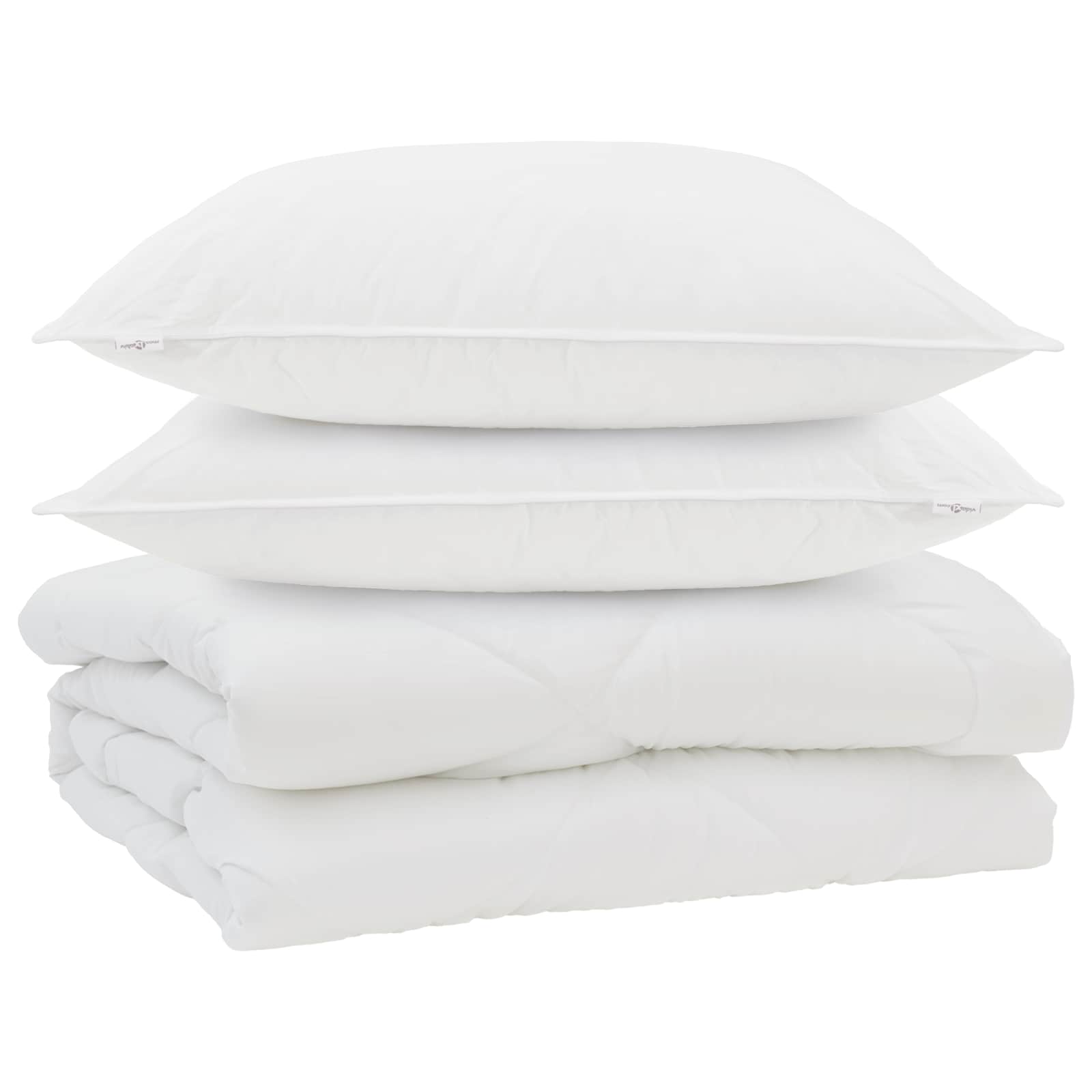 Odeja z blazino 3 pcs Bela Mikrofibra - slika 2