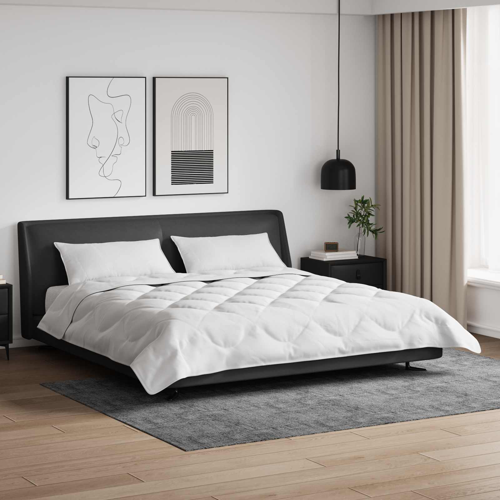 Suletekk padjaga 3 pcs Valge Mikrofiiber