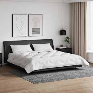 Odeja z blazino 3 pcs Bela Mikrofibra