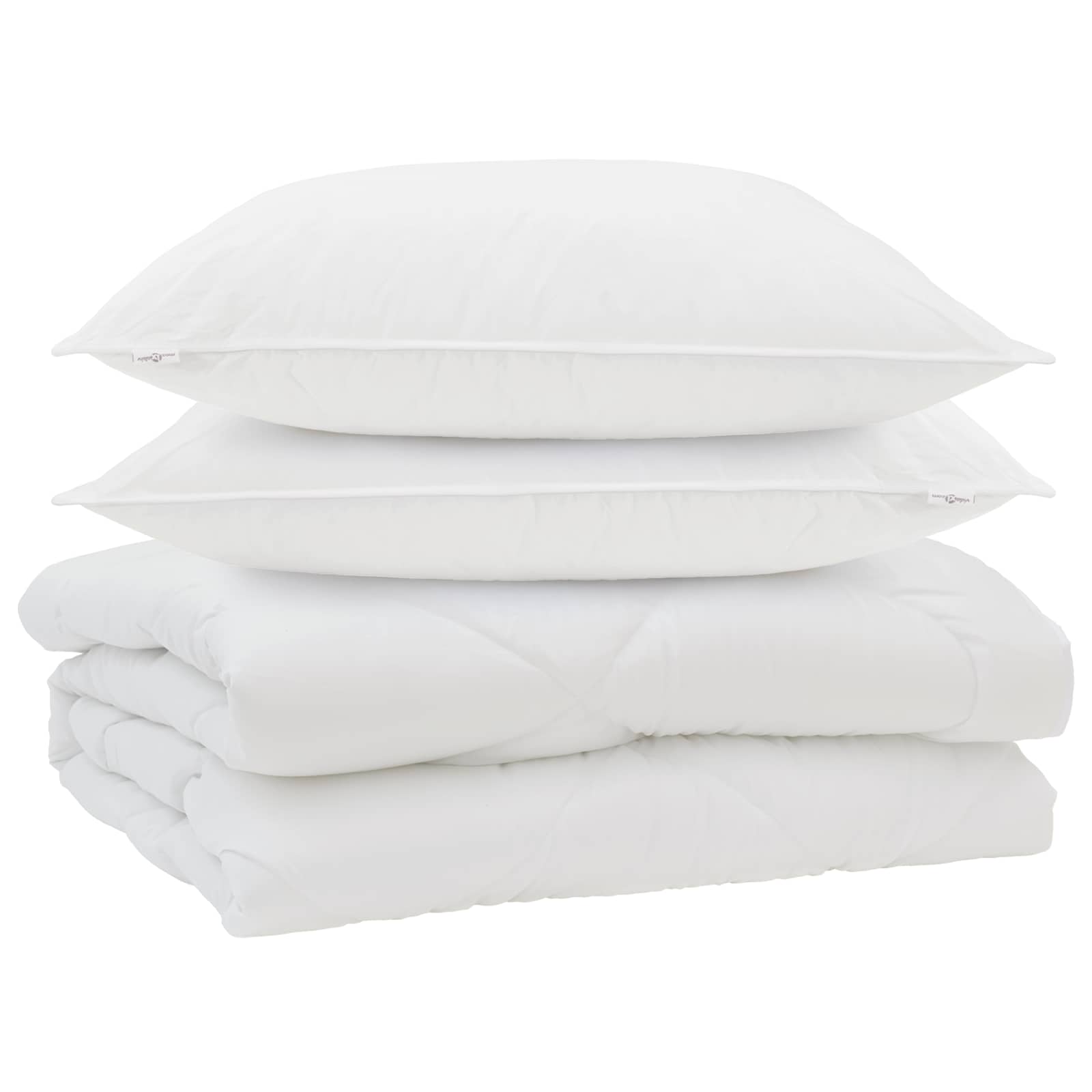 Odeja z blazino 3 pcs Bela Mikrofibra