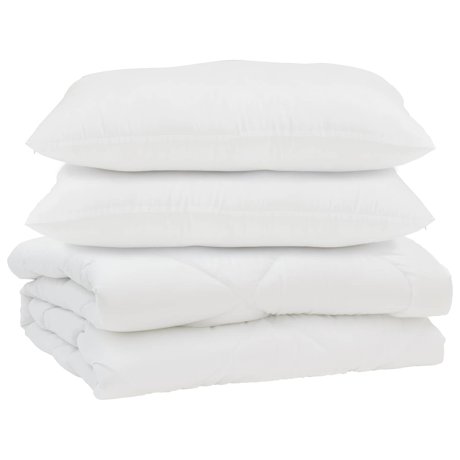 Thumbnail - vidaXL Bettdecke mit Kissen 3 pcs Weiß Mikrofaser