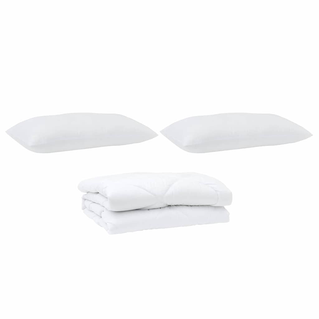 Thumbnail - vidaXL Duvet mit Kissen mit Kissen 3 pcs Weiß Mikrofaser