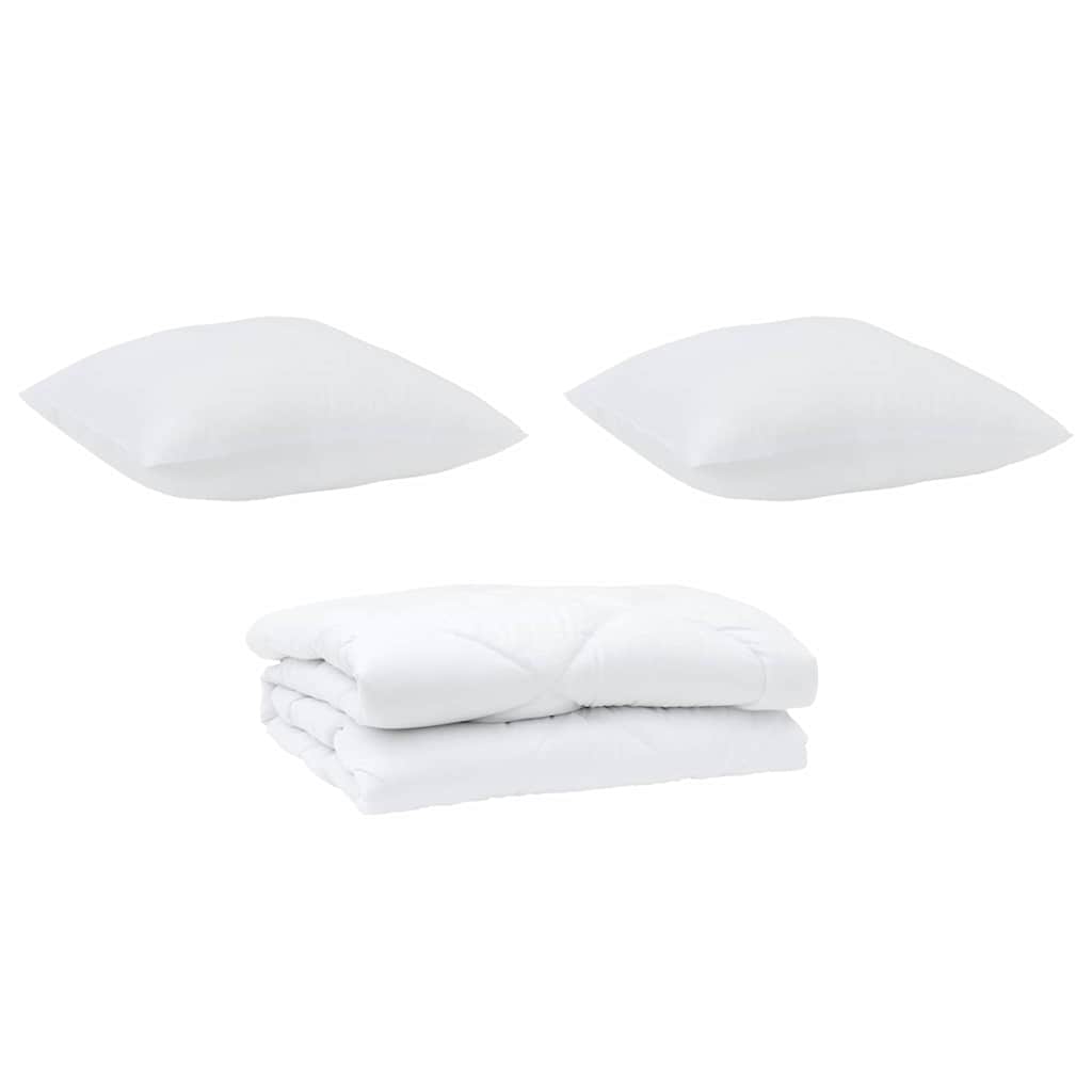 Thumbnail - vidaXL Duvet mit Kissen mit Kissen 3 pcs Weiß Mikrofaser