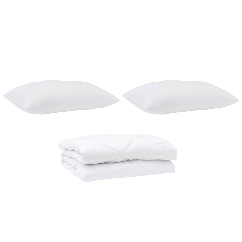 Thumbnail - vidaXL Duvet mit Kissen mit Kissen 3 pcs Weiß Mikrofaser