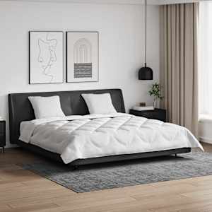 Odeja z blazino 3 pcs Bela Mikrofibra