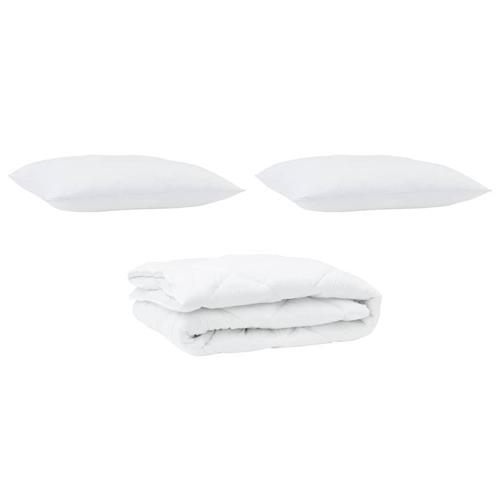 Thumbnail - vidaXL Bettdecke mit Kissen 3 pcs Weiß Mikrofaser