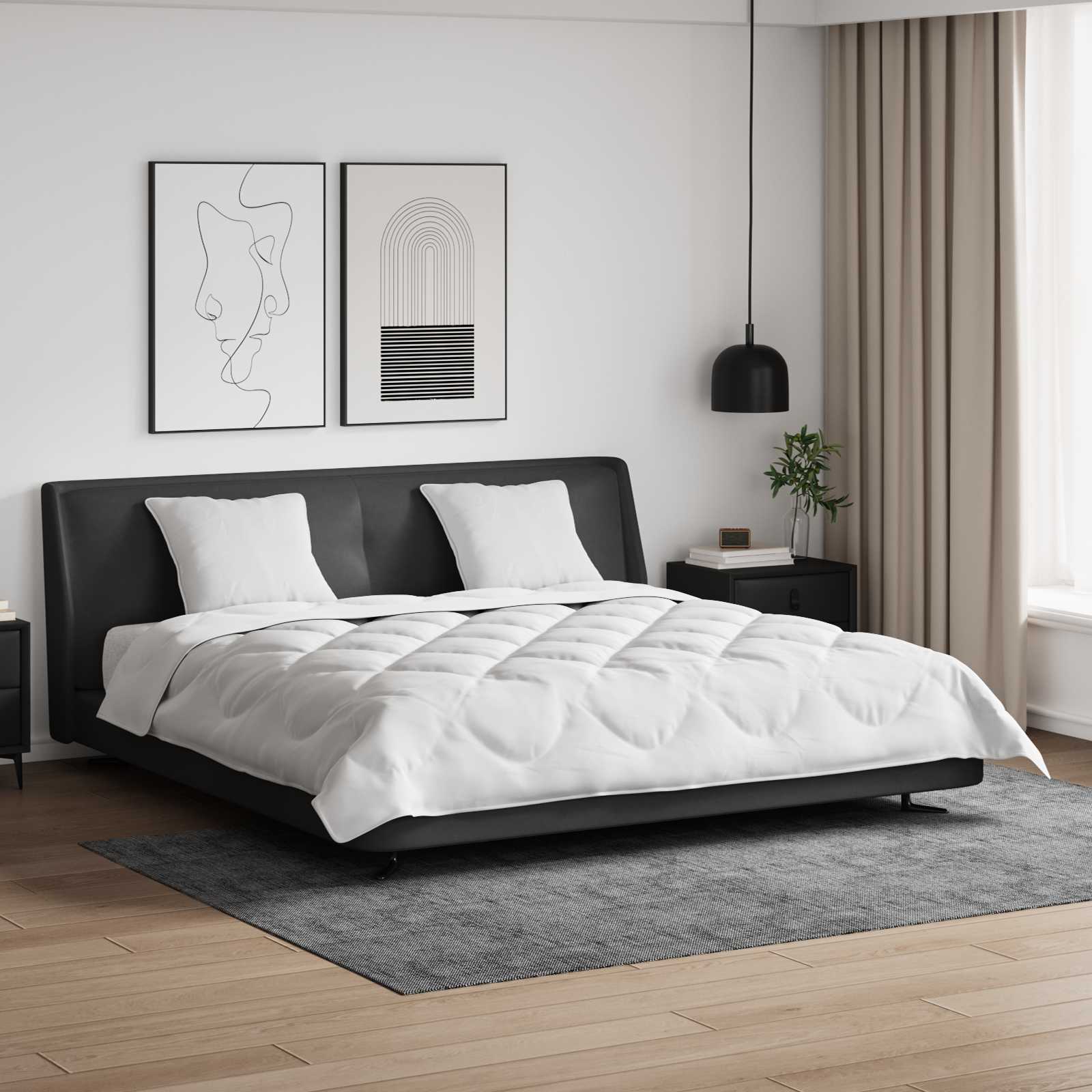 Suletekk padjaga 3 pcs Valge Mikrofiiber