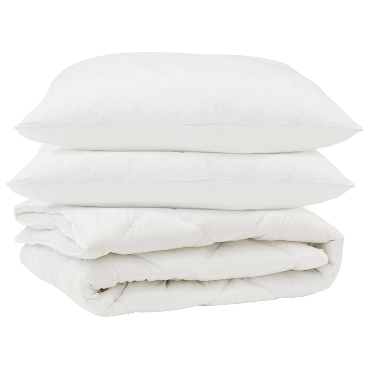 Dyne med pude 3 stk. Hvid Mikrofiber - Billede 2