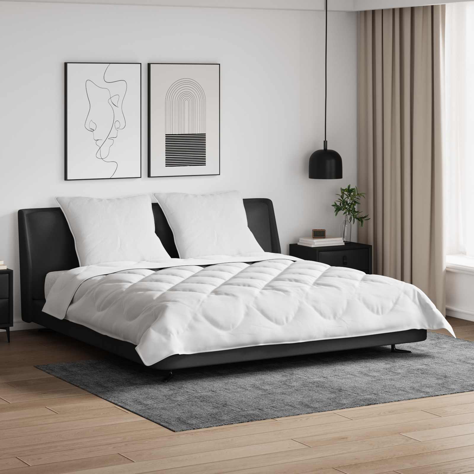 Suletekk padjaga 3 pcs Valge Mikrofiiber