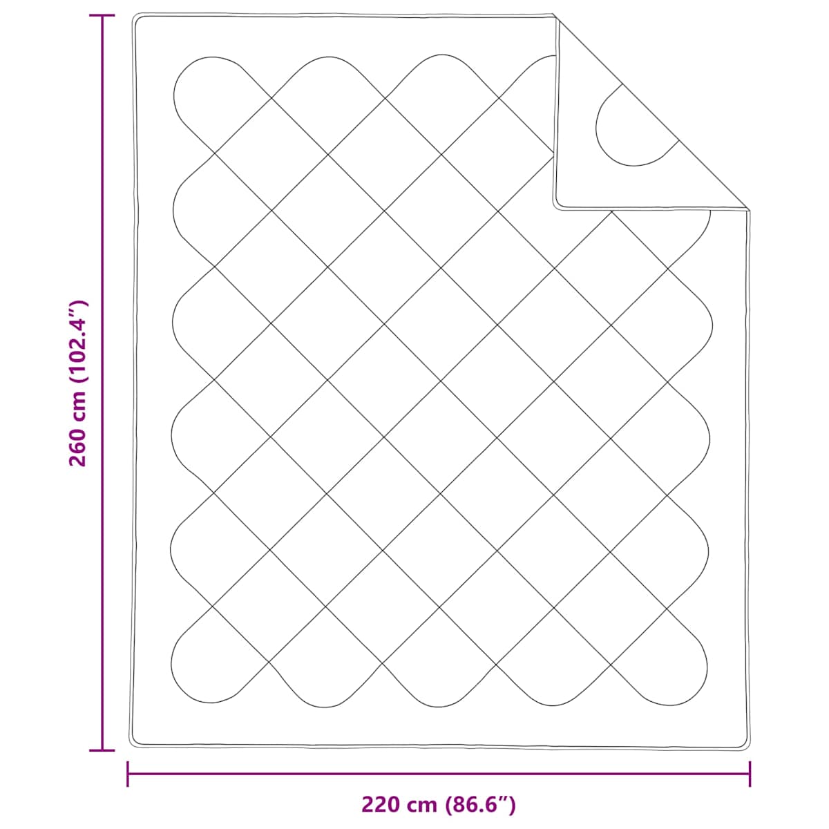 Vinter dyne med pude 3 stk. Hvid Microfiber - Billede 8