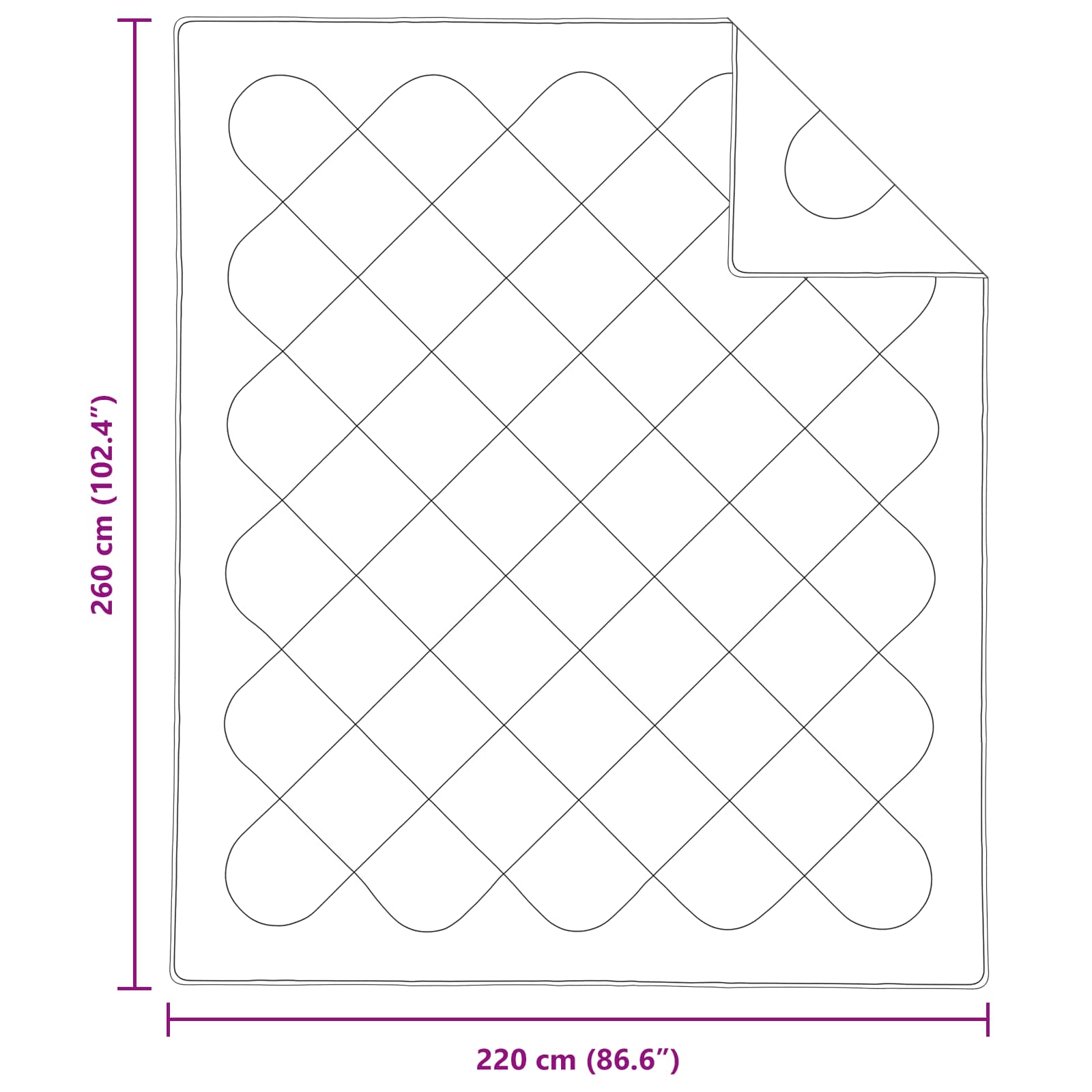 Zimska posteljnina z blazino 3 pcs Bela Mikrovlakna