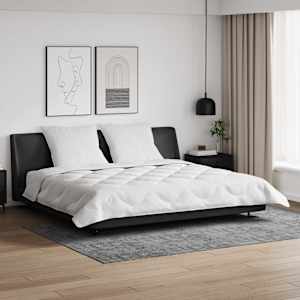 Pokrivač z blazinami z blazino 3 pcs Bela Mikrofibra in perje