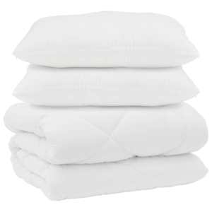 Duvet s polštáři s polštářem 3 pcs Bílá Mikrovlákno a peří - obrázek 2