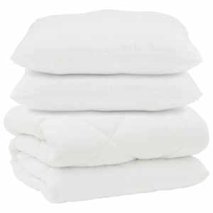 Duvet s polštáři s polštářem 3 pcs Bílá Mikrovlákno a peří - obrázek 2