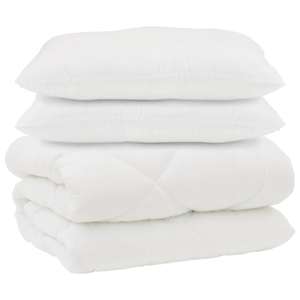 Duvet s polštáři s polštářem 3 pcs Bílá Mikrovlákno a peří - obrázek 2