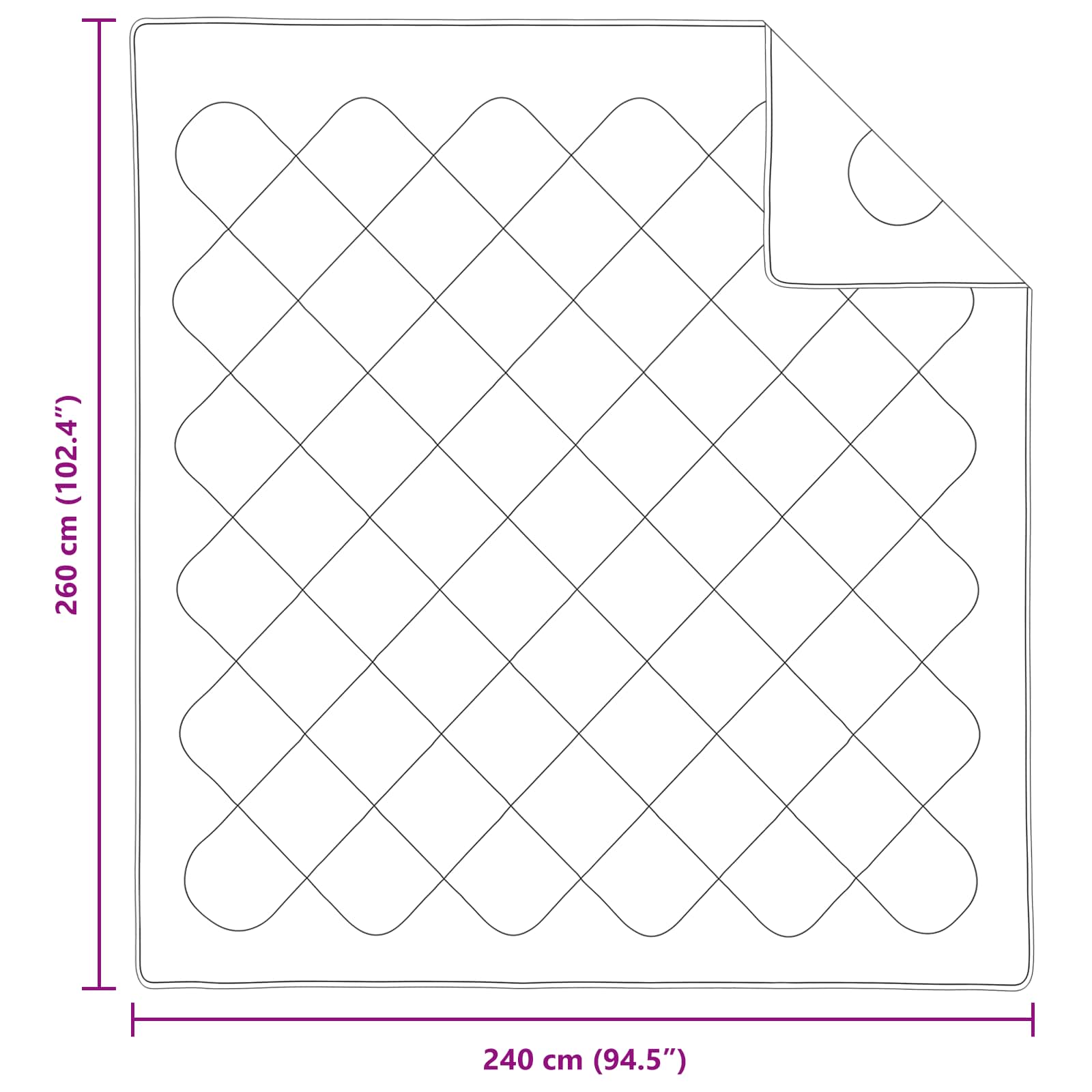 vidaXL Decke mit Kissen 3 pcs Weiß Mikrofaser und Daunenfedern – Bild 8