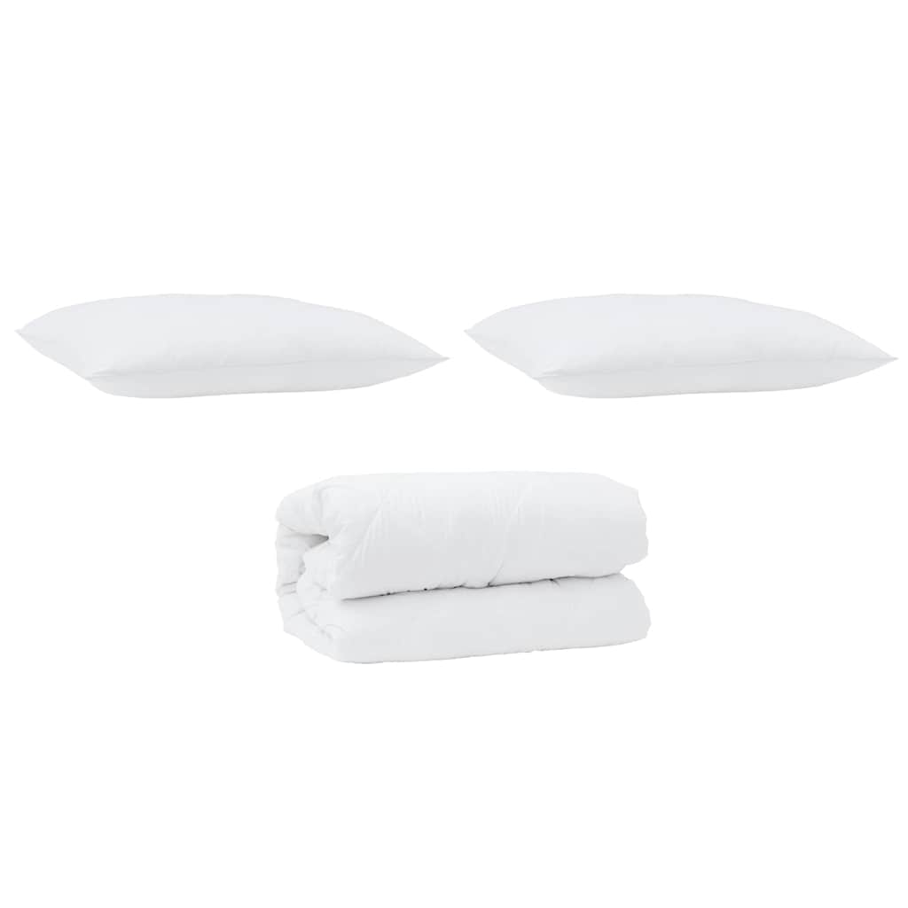 Thumbnail - vidaXL Bettdecken Set 3 pcs Weiß Mikrofaser und Daunenfedern