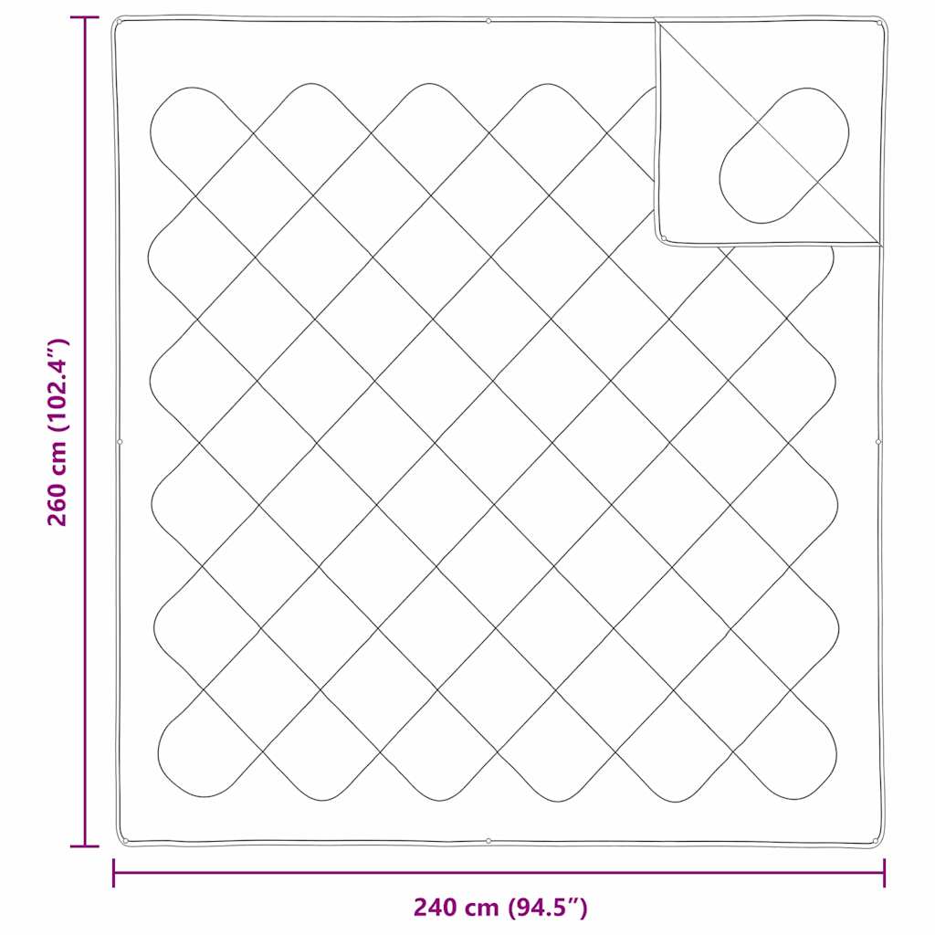 Set de plapumă cu pernă 3 pcs Alb 240 x 260 cm Microfibră [11]