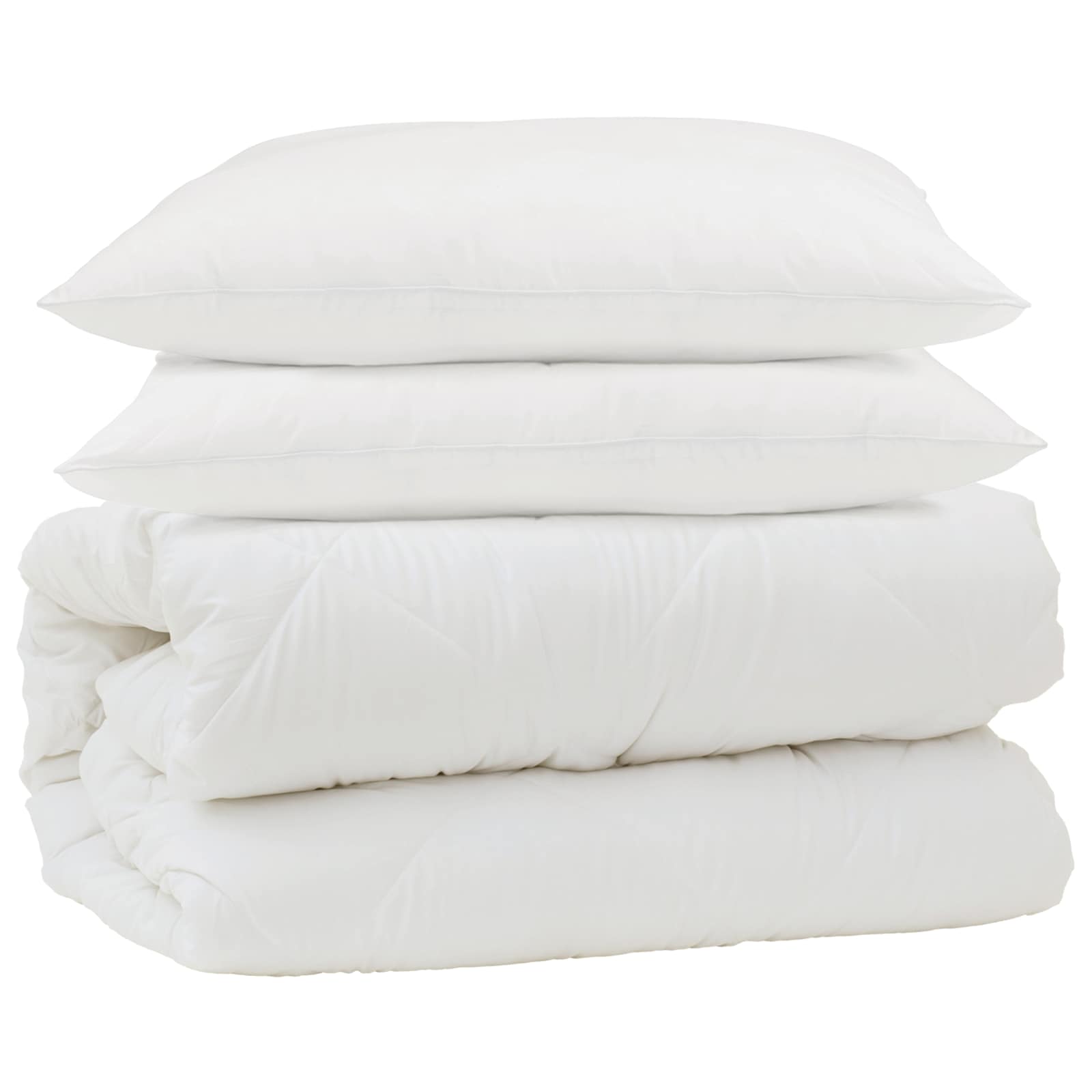 vidaXL Dekbedset met kussen 3 st Wit Microvezel, foto 3