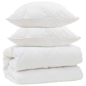 Duvet s polštáři s polštářem 3 pcs Bílá Mikrovlákno - obrázek 2