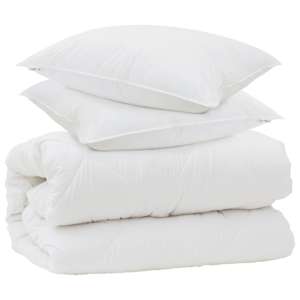 Duvet s polštáři s polštářem 3 pcs Bílá Mikrovlákno - obrázek 2