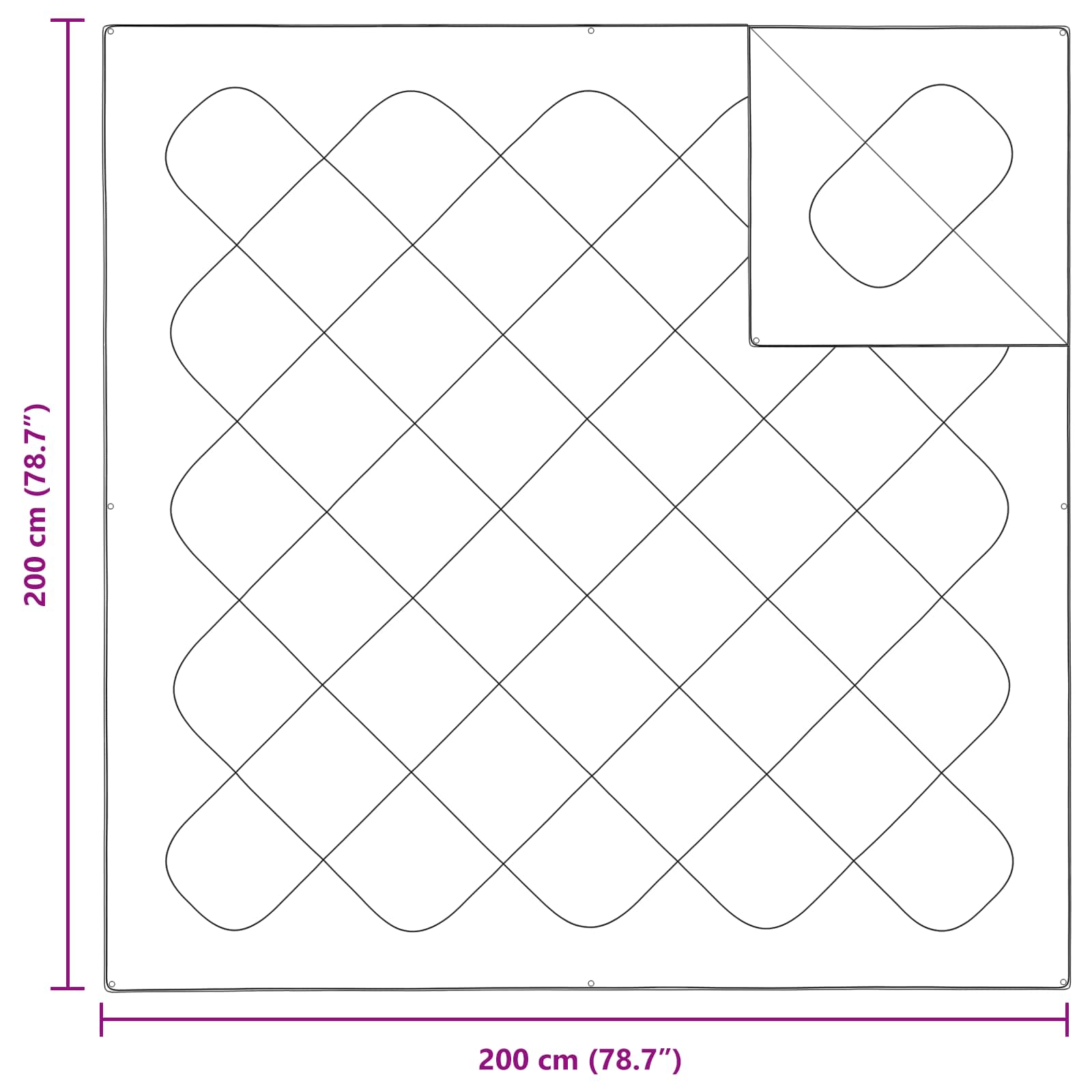 Odeja z blazino 3 pcs Bela Mikrofibra - slika 8