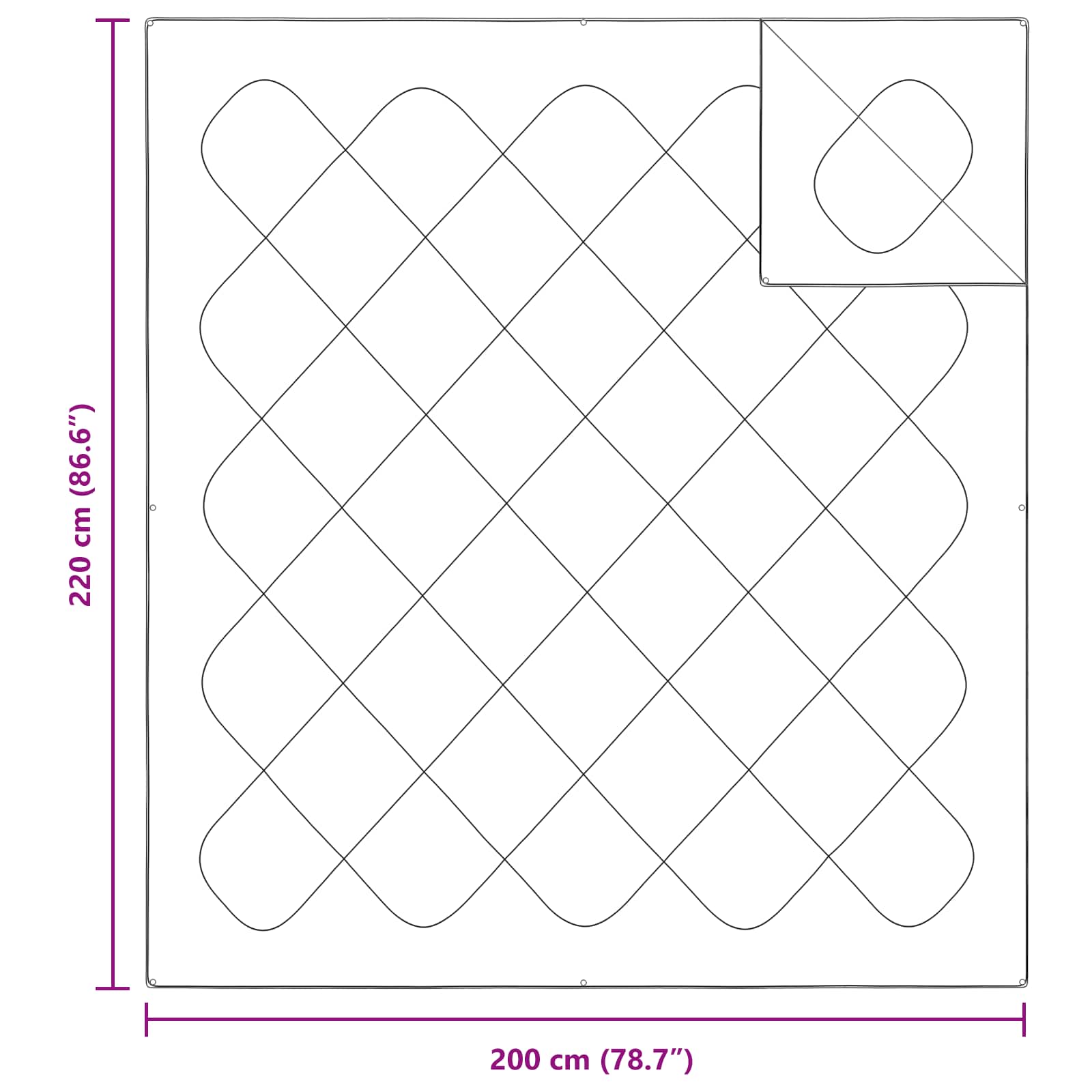 Odeja z blazino 3 pcs Bela Mikrofibra - slika 8