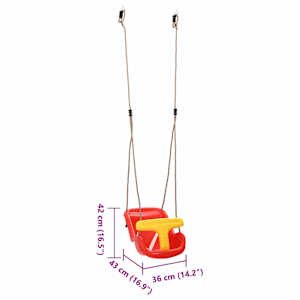 Houpačka pro miminka 2 pcs Červená 36 x 43 x 42 cm Plast - obrázek 11