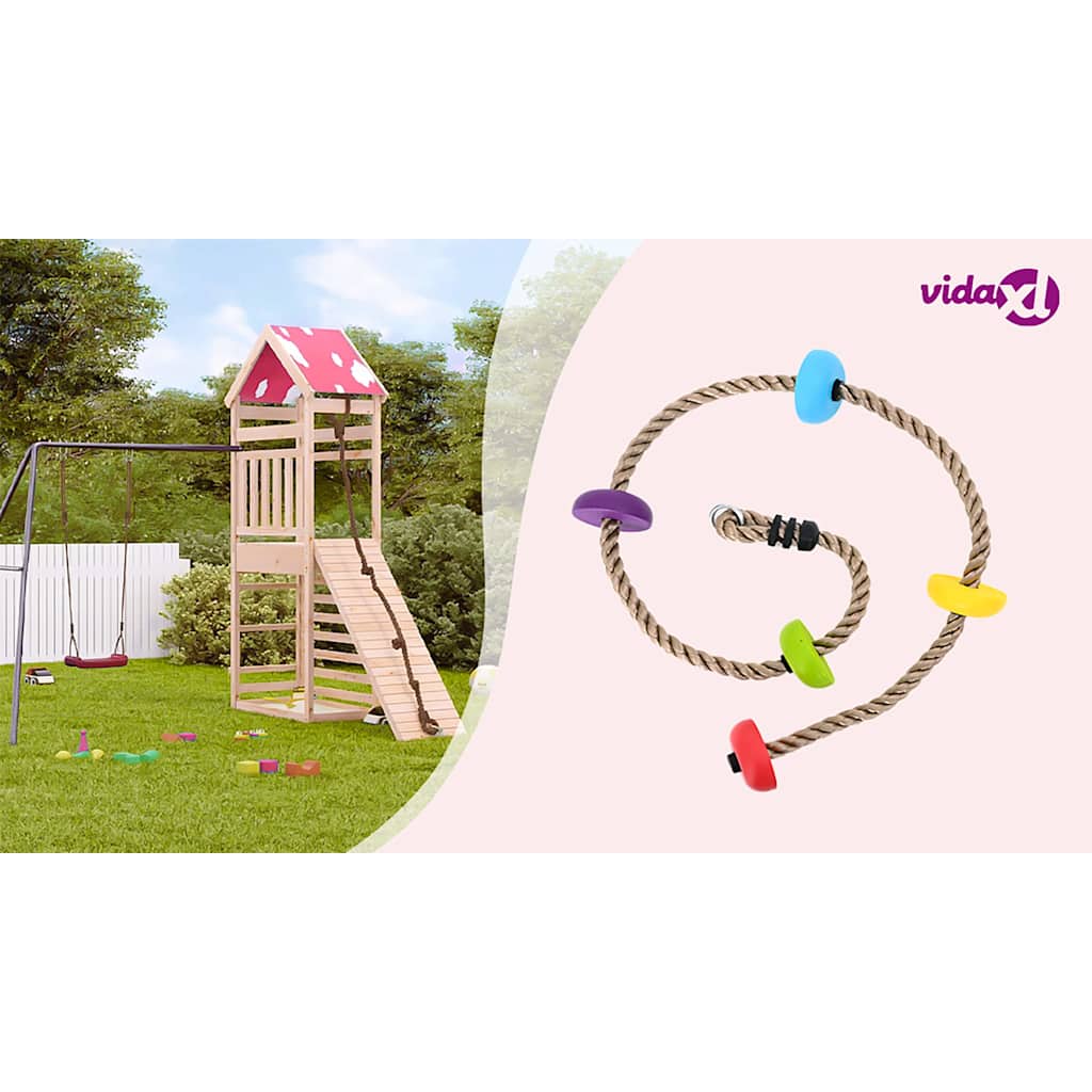 vidaXL Kletterseil Mehrfarbig 10,5 x 10,5 x 201 cm Polyester – Bild 8