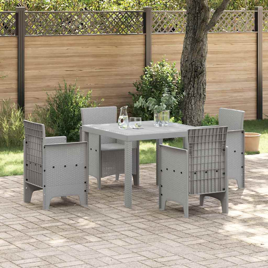 vidaXL Gartentisch Hellgrau 100 x 100 x 73 cm Poly-Rattan