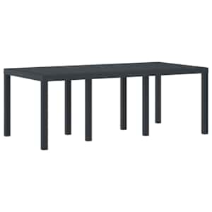 vidaXL Ilmastikukindel aiatabel Antratsiit 200 x 100 x 73 cm