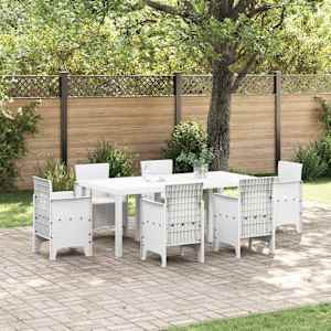 Vrtna miza Bela 200 x 100 x 73 cm poli ratan