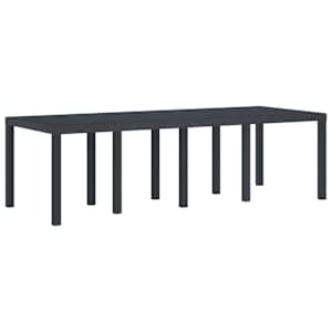 vidaXL Ilmastikukindel aiatabel Antratsiit 250 x 100 x 73 cm