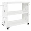 vidaXL T&ouml;&ouml;riistade k&auml;ru Valge 75 x 35 x 73 cm K&uuml;lmvalmistatud teras