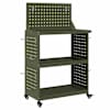 vidaXL T&ouml;&ouml;riistade k&auml;ru riiuliga Oliiviroheline 65 x 35 x 111 cm