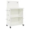 vidaXL T&ouml;&ouml;riistade k&auml;ru Valge 65 x 35 x 111 cm K&uuml;lmvalmistatud teras