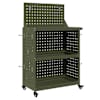 vidaXL T&ouml;&ouml;riistade k&auml;ru riiuliga Oliiviroheline 65 x 35 x 111 cm