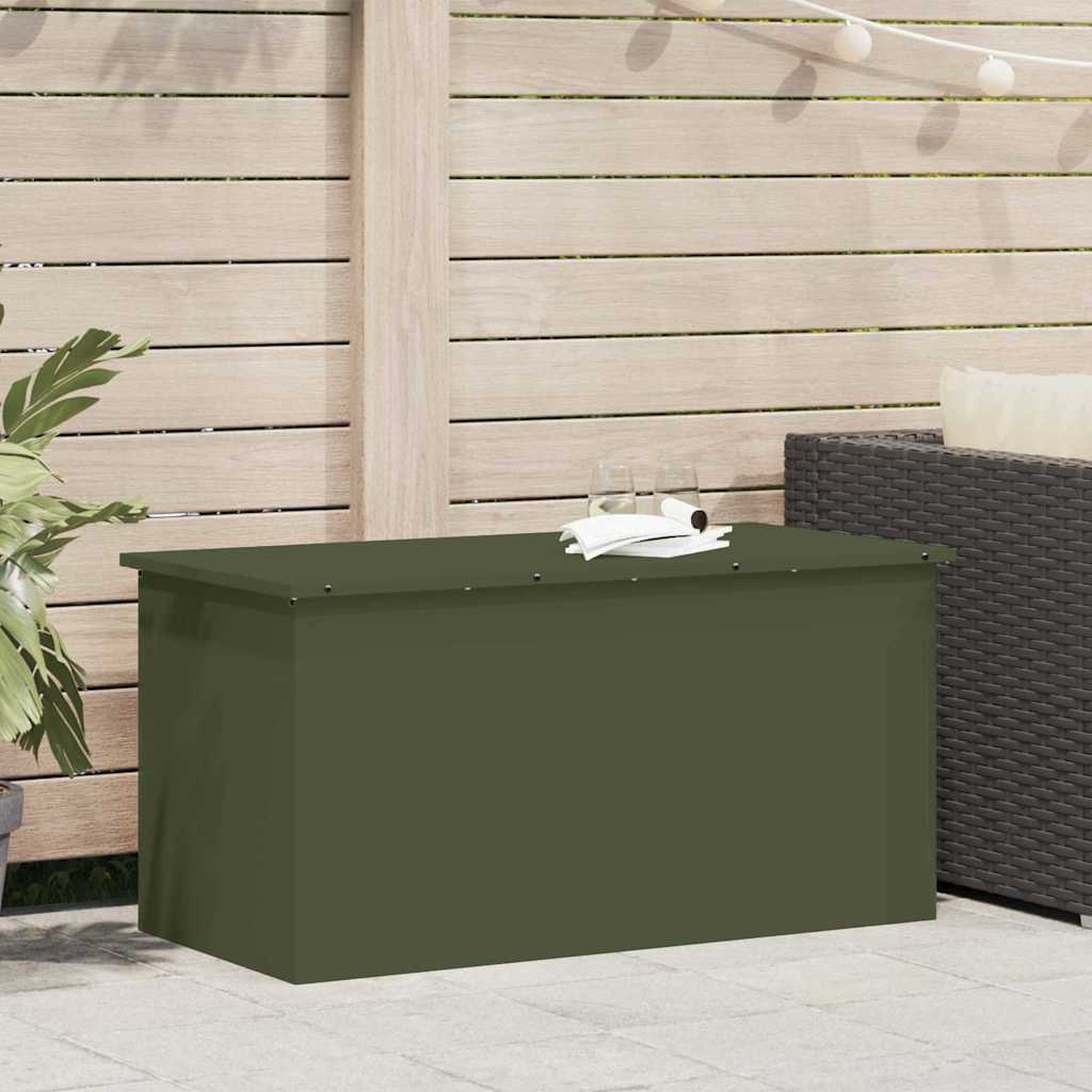 Buitenopslagdoos met opslag Olijfgroen 100 x 50.5 x 50 cm
