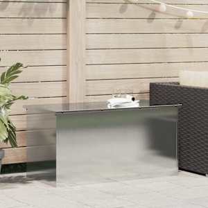 Zunanja shranjevalna škatla srebrna 100 x 50,5 x 50 cm Jeklo