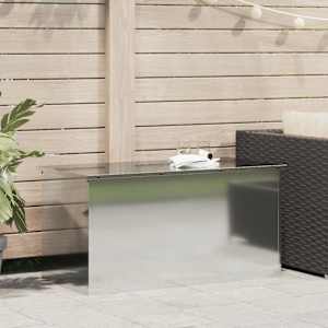 Zunanja shranjevalna škatla srebrna 100 x 50,5 x 50 cm Jeklo