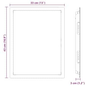 Přístupový panel Bílá 63 x 33 x 3 cm Ocel - obrázek 10