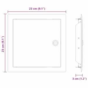 Přístupový panel 2 pcs Bílá 23 x 23 x 3 cm Ocel - obrázek 10
