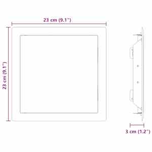 Přístupový panel 2 pcs Bílá 23 x 23 x 3 cm Ocel - obrázek 10